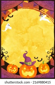 Vector illustrations of Halloween pumpkins and ghosts
