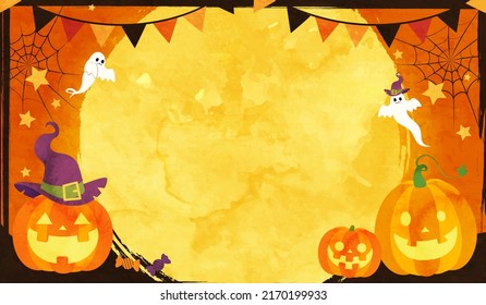 Vector illustrations of Halloween pumpkins and ghosts