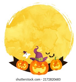 Vector illustrations of Halloween pumpkins and ghosts