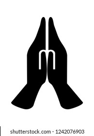 Vector illustrations hand prayer icon