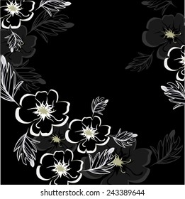 Vector illustrations of hand-drawn flower banners - Illustration