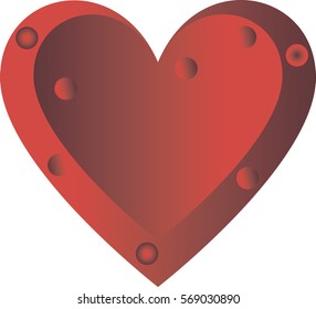 vector illustrations of the heart. Design for Valentine's Day