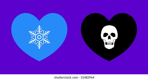 Vector Illustrations of Heart Related Metaphors