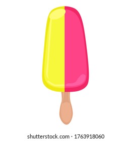 vector illustrations with ice cream. Cartoon style. Can be used for icons or stickers. summer dessert.