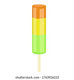 Vektorgrafiken mit Eis. Cartoon-Stil. Kann für Symbole oder Aufkleber verwendet werden. Sommernachtisch.