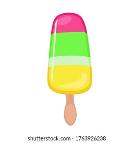 vector illustrations with ice cream. Cartoon style. Can be used for icons or stickers. summer dessert.