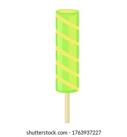 Vektorgrafiken mit Eis. Cartoon-Stil. Kann für Symbole oder Aufkleber verwendet werden. Sommernachtisch.