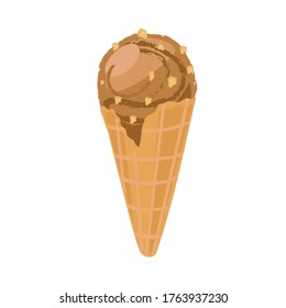 vector illustrations with ice cream. Cartoon style. Can be used for icons or stickers. summer dessert.