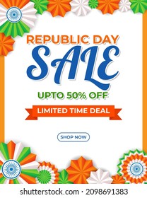 ilustraciones vectoriales para banner de la venta del día de la república india