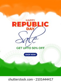 Vector Illustrations For Indian Republic Day Sale Banner