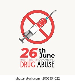Vector illustrations for International Day on Drug Abuse