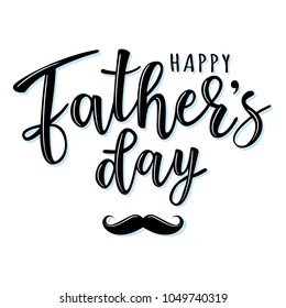 Vector illustrations for invitation, congratulation or greeting cards. 'Father's day' poster, typography design, lettering