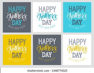 Vector illustrations for invitation, congratulation or greeting cards. Happy Father's Day calligraphic poster, typography design, holidays hand drawn lettering