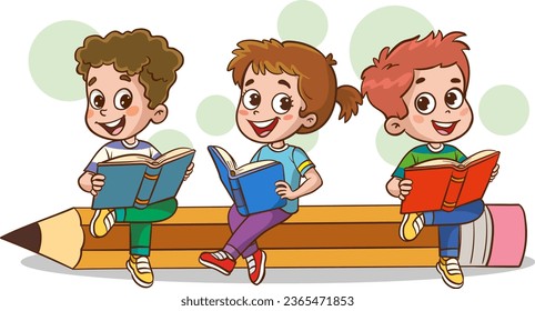 vector illustrations of kid education design