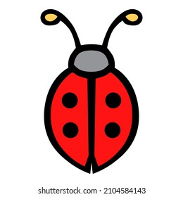 Vector illustrations of Ladybug color icon