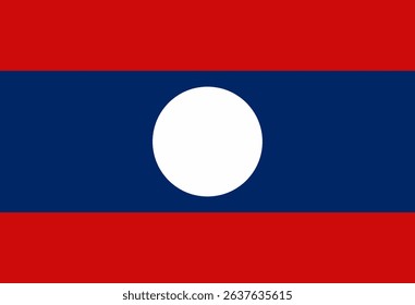 Vector illustrations of the Laos flag.