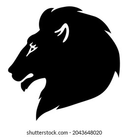 Icono de silueta de cabeza de león