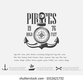 vector illustrations, marine themes, icons and logos . Pirates vector