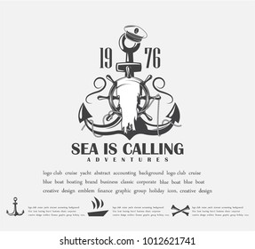 vector illustrations, marine themes, icons and logos . Pirates vector