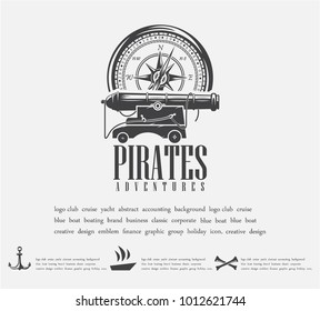 vector illustrations, marine themes, icons and logos . Pirates vector