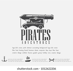 vector illustrations, marine themes, icons and logos. Pirates vector