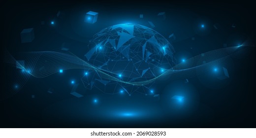 Vector illustrations of metaverse digital ecosystem.Virtualization world of future concepts.Digital communication innovation and technology concepts. - Shutterstock ID 2069028593