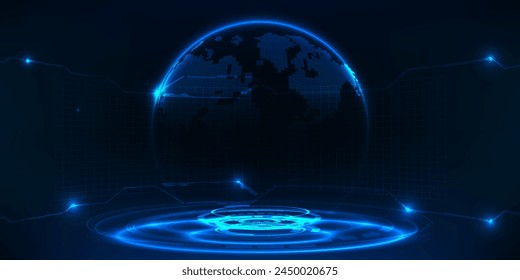 Vector illustrations of metaverse digital ecosystem.Virtualization world of future concepts.Digital communication innovation and technology concepts.