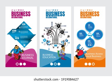 Vector illustrations of modern info graphics. Use in website, corporate report or presentation