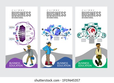 Vector illustrations of modern info graphics. Use in website, corporate report or presentation