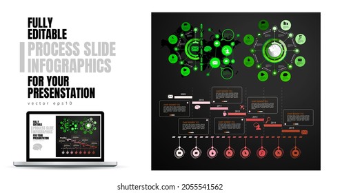 Ilustraciones vectoriales de gráficos de información modernos. Uso en sitios web, informes corporativos o presentación