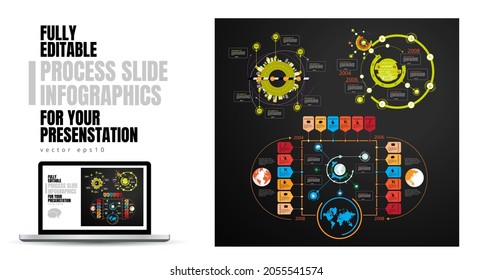 Vector illustrations of modern info graphics. Use in website, corporate report or presentation