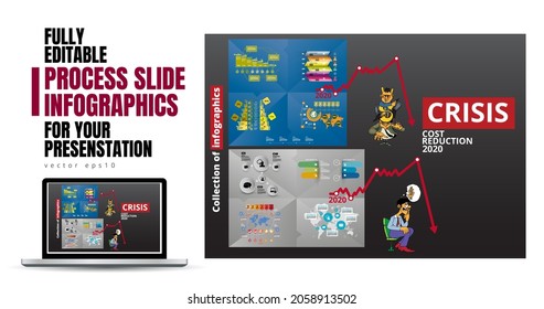 Vector illustrations of modern info graphics. Use in website, corporate report or presentation