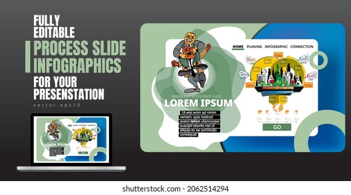Vector illustrations of modern info graphics. Use in website, corporate report or presentation