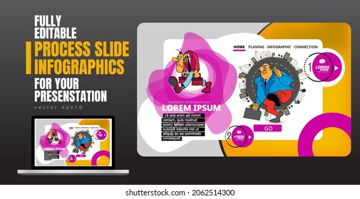 Vector illustrations of modern info graphics. Use in website, corporate report or presentation