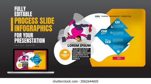 Ilustraciones vectoriales de gráficos de información modernos. Uso en sitios web, informes corporativos o presentación