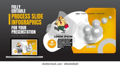 Vector illustrations of modern info graphics. Use in website, corporate report or presentation