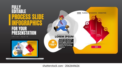 Ilustrações vetoriais de gráficos de informação modernos. Uso no site, relatório ou apresentação corporativa