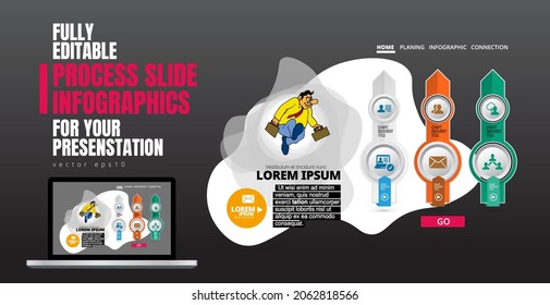 Vector illustrations of modern info graphics. Use in website, corporate report or presentation