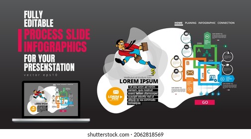 Vector illustrations of modern info graphics. Use in website, corporate report or presentation
