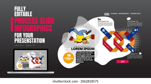 Vector illustrations of modern info graphics. Use in website, corporate report or presentation