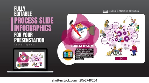 Ilustraciones vectoriales de gráficos de información modernos. Uso en sitios web, informes corporativos o presentación
