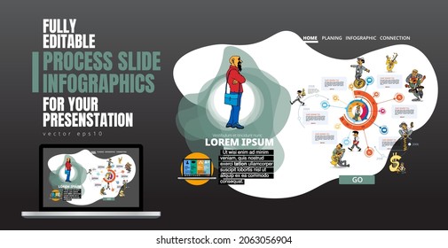 Vektorgrafiken moderner Infografiken. Verwendung auf Website, Unternehmensbericht oder Präsentation