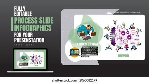 Vector illustrations of modern info graphics. Use in website, corporate report or presentation