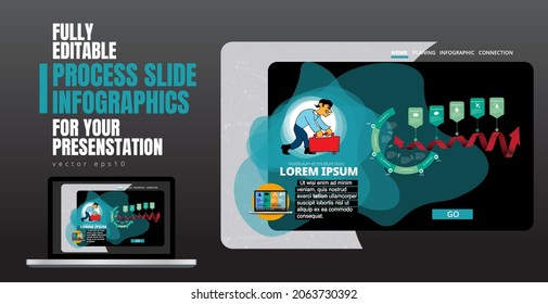 Vector illustrations of modern info graphics. Use in website, corporate report or presentation
