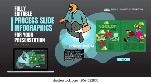Vector illustrations of modern info graphics. Use in website, corporate report or presentation