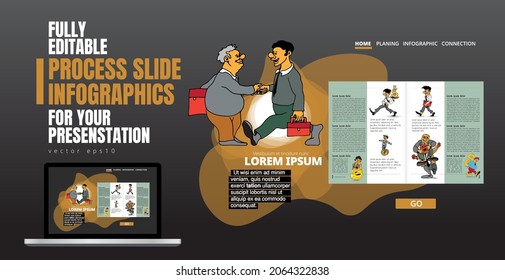 Ilustraciones vectoriales de gráficos de información modernos. Uso en sitios web, informes corporativos o presentación