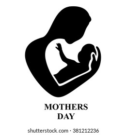 Vector illustrations of Mothers Day icon isolated on white background