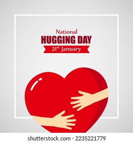 Vector illustrations for National Hugging Day 21 January