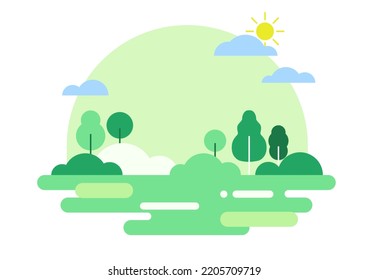 Vector illustrations of the natural landscape.