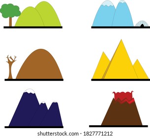Vector illustrations of nature including animals flowers mountains rocks and various images have been prepared as a set as follows Please choose to watch